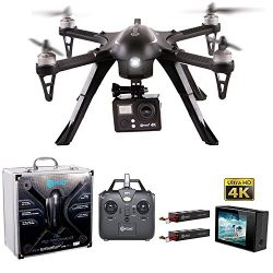 Mother's Day! Contixo F17+ RC Quadcopter Photography Drone 4K Ultra HD Camera 16MP, Brushless Motors, 2 High Capacity Batteries, Supports GoPro Hero Cameras, Alum Hard Case- Best Gift