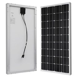 HQST 100 Watt 12 Volt Monocrystalline Solar Panel with MC4 Connectors 12 Volt Battery Charging RV, Boat, Off Grid