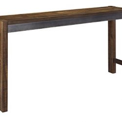 Signature Design by Ashley D440-52 Rectangular Industrial Style Torjin Dining Room Bar Table, Two-Tone Brown