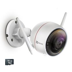 EZVIZ ezGuard 1080p - Wireless Wi-Fi Security Camera with Remote Activated Alarm System and Pre-Installed 16GB microSD Card