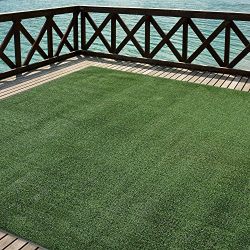 iCustomRug Outdoor Turf Rug in Green Artificial Grass In 6' X 11' And Many Other Sizes Available
