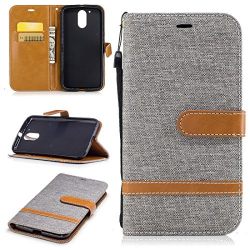 For Moto G4 Case, ANGELLA-M [Drop Protection] Canvas [Denim Material]