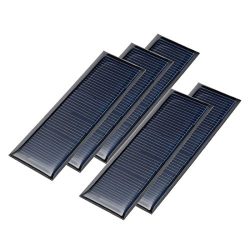 uxcell 5Pcs 5.5V 60mA Poly Mini Solar Cell Panel Module DIY for Phone Light Toys Charger 90mm x 30mm