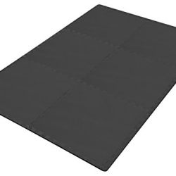BalanceFrom Puzzle Exercise Mat with EVA Foam Interlocking Tiles, Black