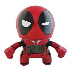 Bulb Botz Marvel Deadpool Kids Light Up Alarm Clock | red/black | plastic | 7.5 inches tall | LCD display | boy girl | official