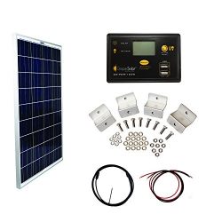Grape Solar GS-100-BASIC Basic Off Grid Polycrystalline Solar Panel Kit, 100W