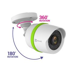 EZVIZ TRIPLE HD 3MP Outdoor Surveillance System, 4 Weatherproof HD Security Cameras, 4 Channel 1TB DVR Storage, 100ft Night Vision, Customizable Motion Detection