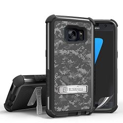 Galaxy S7 Case, S7 Case, SM-G930, Beyond Cell Tri Shield [Dirtproof]High Impact Armor Hybrid Hard+Soft Rugged 3 Layer Protection Case&built in kickstand FREE Screen Protector (Digital Camouflage)