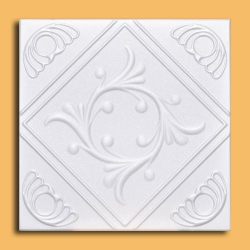 White Styrofoam Ceiling Tile Anet (Package of 8 Tiles) - Other Sellers call this Diamond Wreath and R02
