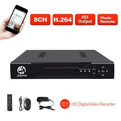 JOOAN 8CH 1080N DVR Security Video Recorder P2P Service Mobile Remote Monitoring 8 Channel DVR Smartphone&PC Easy Remote Access 5 in 1 Multi-function Digital Video Recorder