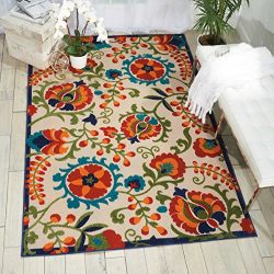 Nourison Aloha ALH17 Multicolor Indoor/Outdoor Area Rug 7 Feet 10 Inches by 10 Feet 6 Inches