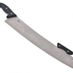 American Metalcraft PPK17 Stainless Steel Pizza Knife with Double Handles, 18" Blade, Black