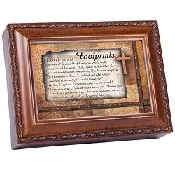 Woodgrain Traditional Music Box Plays Amazing Grace