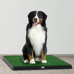 PETMAKER Artificial Grass Bathroom Mat for Puppies and Small Pets- Portable Potty Trainer for Indoor and Outdoor Use by Puppy Essentials, 20" x 25"