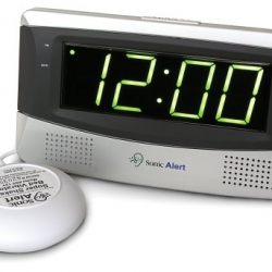 Sonic Alert SB300SS Sonic Boom Loud Vibrating Alarm Clock with Large Display