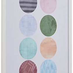 Rivet Patterned Color Circles in White Frame, 18" x 26"