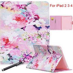 iPad 2 Case, iPad 3 Case, iPad 4 Case - Newshine Colorful Premium PU Leather Smart-shell Stand Cover with Magnetic Closure