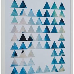Rivet Teal Geometric Print in White Frame, 22" x 22"