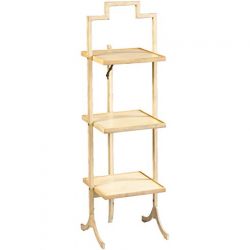 Nouvel French Country Ivory Square Folding Display Shelves