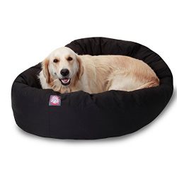 40 inch Black Bagel Dog Bed By Majestic Pet Products