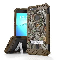 Google Pixel XL Case, Trishield Durable Rugged Armor Phone Cover With Detachable Lanyard Loop And Built in Kickstand Card Slot - Autumn Hunter Camouflage
