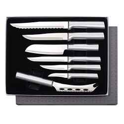 Rada Cutlery Starter Knives Gift Set – Stainless Steel Blades and Aluminum Handles, Set of 7