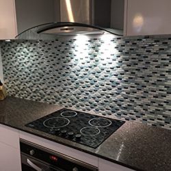 Tic Tac Tiles Anti-mold Peel and Stick Wall Tile in Como Marrone (10 Tiles)