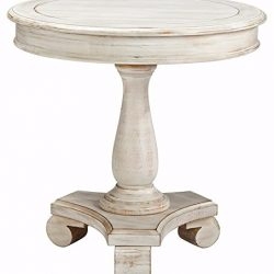 Ashley Furniture Signature Design - Mirimyn End Table - Cottage Style Accent Table - Chipped White