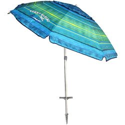 Sand Anchor 7 feet Beach Umbrella with Tilt and Telescoping Pole