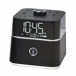 Brandstand BPEBL CubieBlue Charging Alarm Clock with Bluetooth Speaker