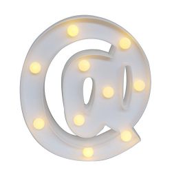 DELICORE At Symbol Battery Marquee Letter Lights Alphabet Light Up Sign for Wedding Home Party Bar Decoration @