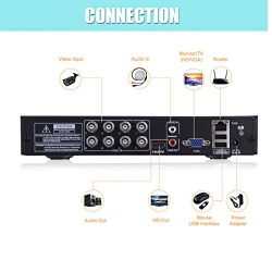 FLOUREON House Camera 8CH 1080N AHD CCTV DVR House Security System + 4 X 2000TVL 960P HD Bullet Indoor/Outdoor Camera Surveillance Security for Home/Apartment/Office/Factory/Store (8CH+2000TVL bullet)