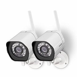 Zmodo Wireless Security Camera System (2 pack) Smart HD Outdoor WiFi IP Cameras with Night Vision