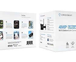 Amcrest 4MP UltraHD Outdoor Security Camera with Night Vision – WiFi Bullet IP Camera for Smart Home Safety