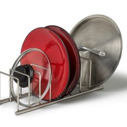 Spectrum Diversified Euro Lid Organizer, Plate Rack, Lid Holder, Square, Satin Nickel