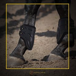 Kavallerie Pro-K 3D Air-Mesh Fetlock Boots, Impact and Injury Protection, Anti-Slip and Anti-Spin Design, Breathable, Flexible and Non-Restrictive Show Jumping Boots-L-White