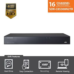 Samsung 16 Channel Super HD 4 MP Security DVR with 2TB Hard Drive SDR-B85300N