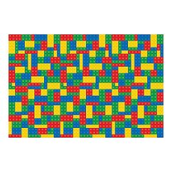 Fun Express Color Brick Party Backdrop Banner (9 ft. x 6 ft.) Plastic