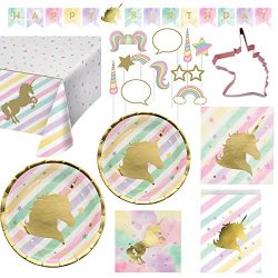 Creative Converting Unicorn Birthday Party Ultimate Bundle Serves 16 Guests