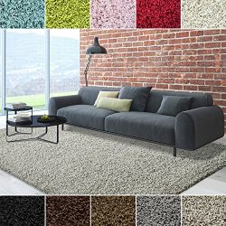 iCustomRug Dixie Cozy Soft And Plush Pile, 7ft10in x 10ft (8X10) Shag Area Rug In Smoke/Light Grey