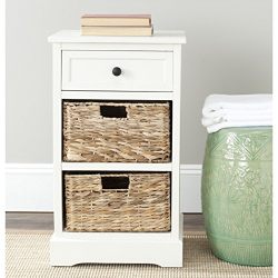 Safavieh American Homes Collection Carrie Distressed Cream Side Storage Side Table