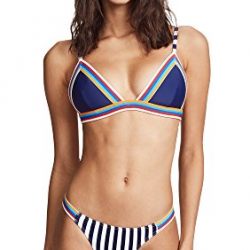 RYE Women's Sizzle Bikini Top, Navy, Medium