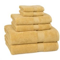 CassaDecor Set of 6 100% Egyptian Cotton Towels - Kassadesign by Kassatex, Gold