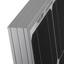 HQST 100 Watt 12 Volt Monocrystalline Solar Panel with MC4 Connectors 12 Volt Battery Charging RV, Boat, Off Grid