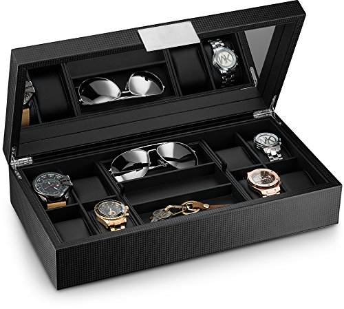 Glenor Co Watch and Sunglasses Box with Valet Tray for Men Best Offer ...