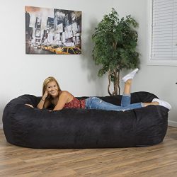 Christopher Knight Home David Faux Suede 8 Feet Lounger Bean Bag (Black)