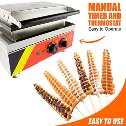 Lolly Stick Waffle Maker 6 pcs | ALDKitchen 110V Commercial Quality, Teflon Coated Non-Stick, Stainless Steel