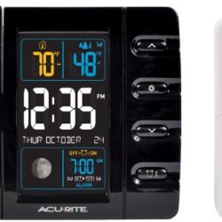 AcuRite 13020 Intelli-Time Projection Alarm Clock with Temperature and USB Charging