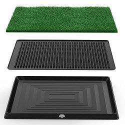 PETMAKER Artificial Grass Bathroom Mat for Puppies and Small Pets- Portable Potty Trainer for Indoor and Outdoor Use by Puppy Essentials, 20" x 25"
