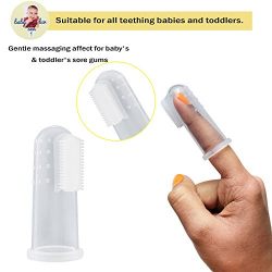 Baby Luv Sea infant toothbrush with finger teether